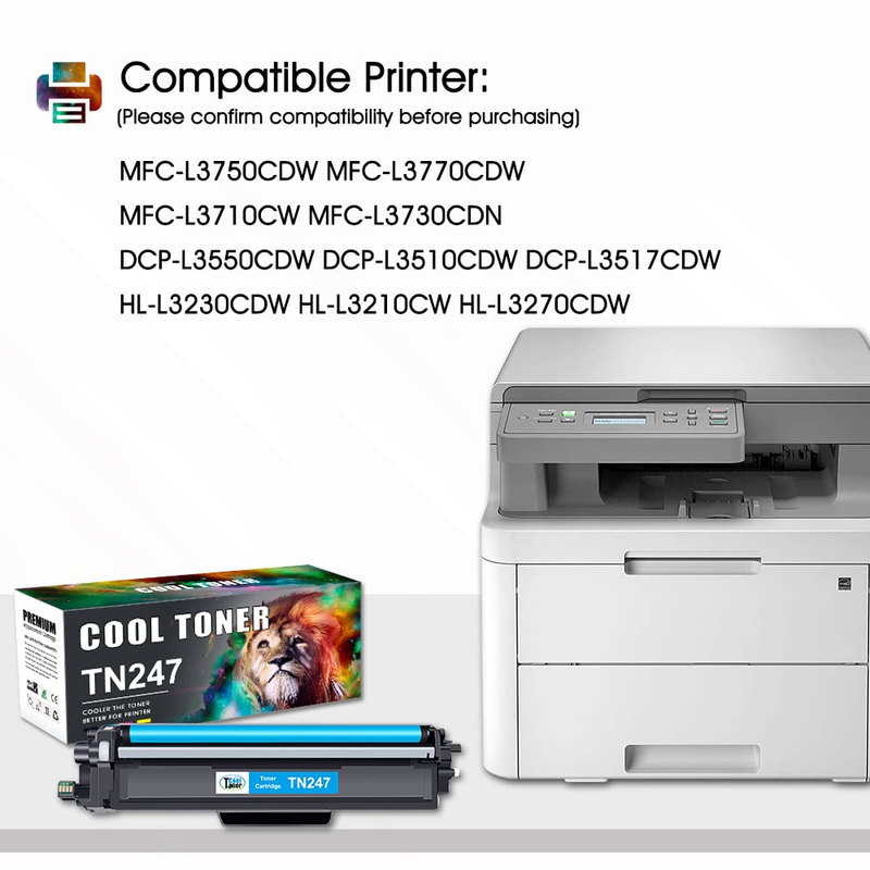 4er-Pack TN247 Kompatibel für Brother TN-243CMYK Toner für Brother MFC L3750CDW TN243CMYK TN243 MFC-L3750CDW DCP-L3550CDW MFC-L3770CDW HL-L3210CW HL-L3230CDW MFC-L3710CW TN247BK TN247C TN247Y TN247M 4er-Pack TN247 Kompatibel für Brother TN-243CMYK Toner für Brother MFC L3750CDW TN243CMYK TN243 MFC-L3750CDW DCP-L3550CDW MFC-L3770CDW HL-L3210CW HL-L3230CDW MFC-L3710CW TN247BK TN247C TN247Y TN247M