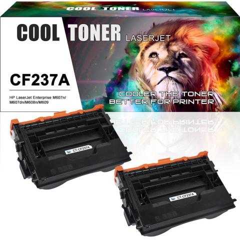 CF237A - Compatible HP 37A Black Toner Cartridge - 2 Pack
