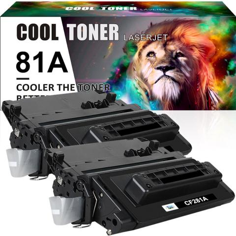 Cool Toner Compatible Toner Cartridge Replacement for HP CF281A 81A Black - 2 Packs
