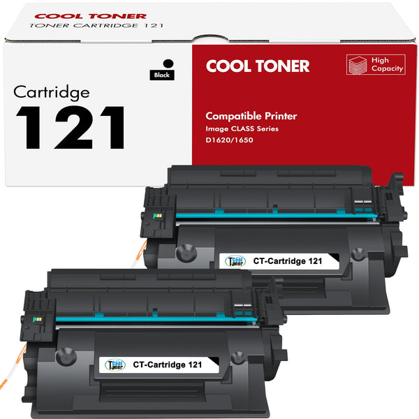 121 Black Toner Cartridge 2-Pack 121 Toner Cartridge High Yield Compatible Replacement for Canon 121 Black Toner Cartreidge CRG-121 CRG121 CRG 121 for Canon imageCLASS D1620 D1650 1620 1650 Printer