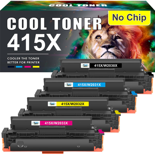 Cool Toner Compatible Toner Cartridge Replacement for HP 415X 415A 415 Color LaserJet Pro MFP M479fdw M479fdn M479fnw M479dw M479 M454dn M454dw W2030X Printer Ink (Black Cyan Yellow Magenta, 4 Pack)