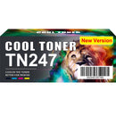 Cool Toner TN247 Toner Cartridge for Brother DCP-L3550CDW TN-243CMYK TN243CMYK TN243 TN 243 MFC-L3750CDW MFC-L3770CDW HL-L3210CW HL-L3270CDW HL-L3230CDW TN247C TN247Y TN247M Pack of 4