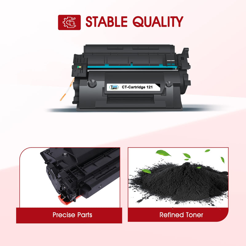 121 Black Toner Cartridge 2-Pack 121 Toner Cartridge High Yield Compatible Replacement for Canon 121 Black Toner Cartreidge CRG-121 CRG121 CRG 121 for Canon imageCLASS D1620 D1650 1620 1650 Printer