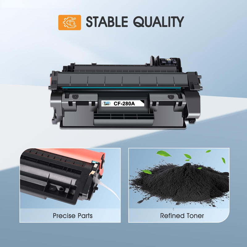 80A CF280A Toner Cartridge Black Compatible for HP 80A 80X CF280A CF280X for HP Laserjet Pro 400 M401n M401dn MFP M425dn M401dne M401dw M425dw M401 M425 Printer Toner Ink( 4-Pack)