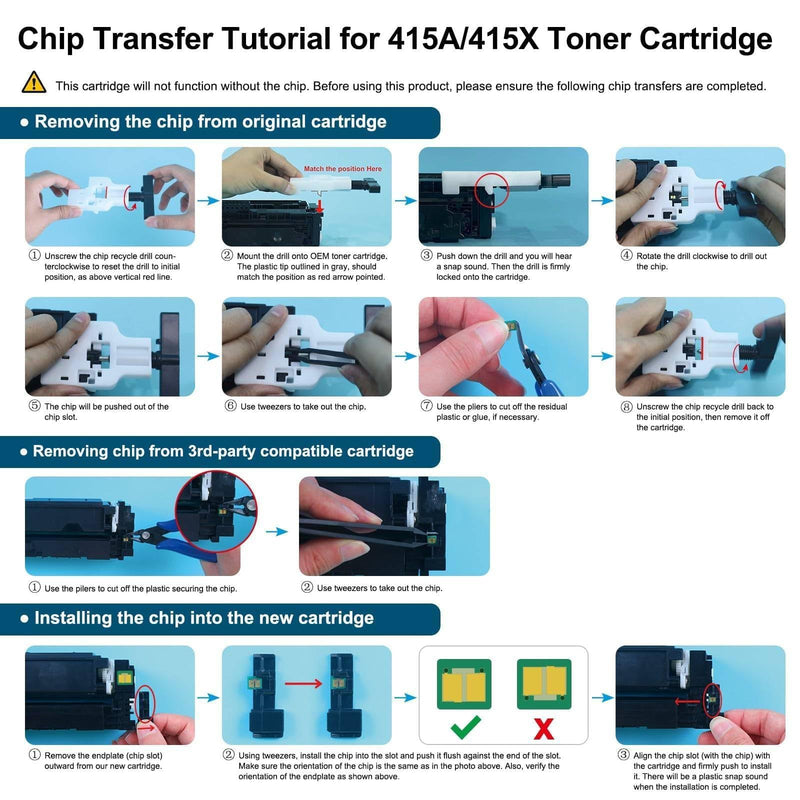 Cool Toner Compatible Toner Cartridge Replacement for HP 415X 415A 415 Color LaserJet Pro MFP M479fdw M479fdn M479fnw M479dw M479 M454dn M454dw W2030X Printer Ink (Black Cyan Yellow Magenta, 4 Pack)