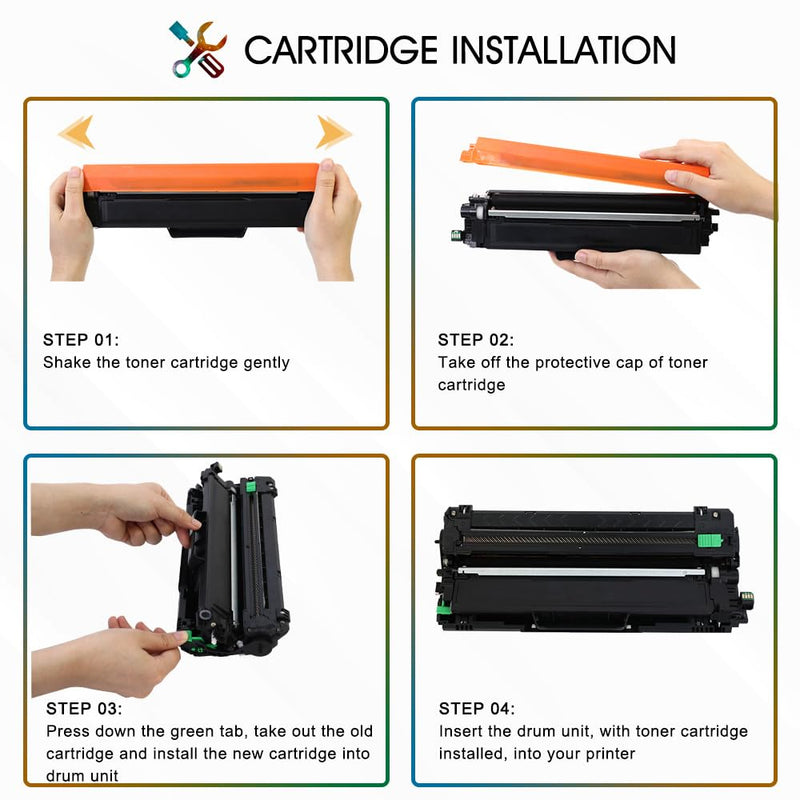 Cool Toner TN247 TN-243CMYK Toner Value Pack Compatible for Brother TN243 DCP-L3550CDW DCP-L3510CDW HL-L3210CW HL-L3230CDW MFC-L3750CDW MFC-L3710CW Ink Cartridges (Black,Cyan,Yellow,Magenta, 5-Pack)