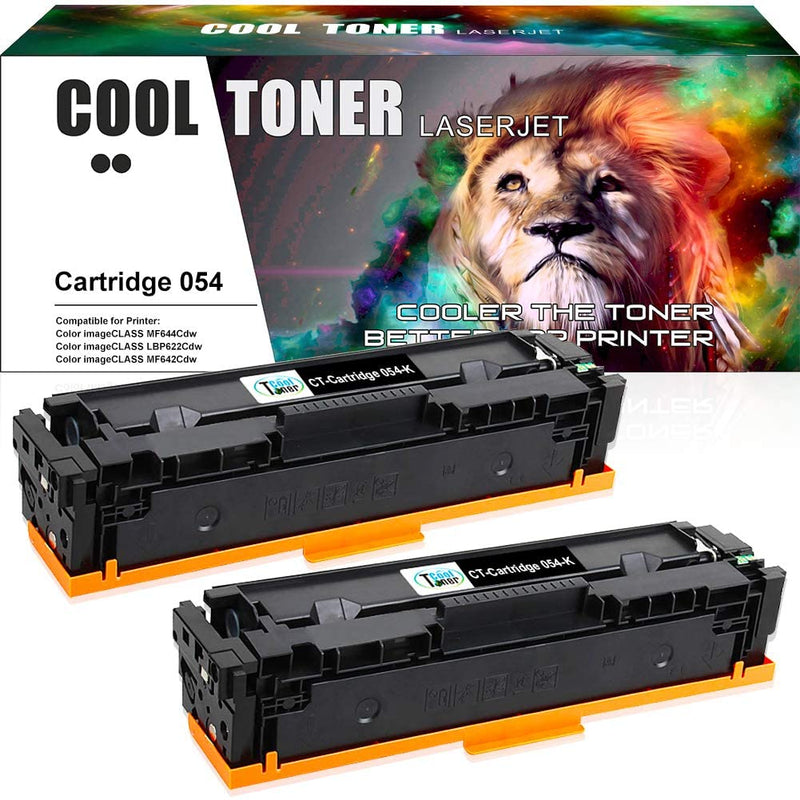 Compatible Toner Cartridge for Canon 054 CRG-054 (Black, 2 Pack)