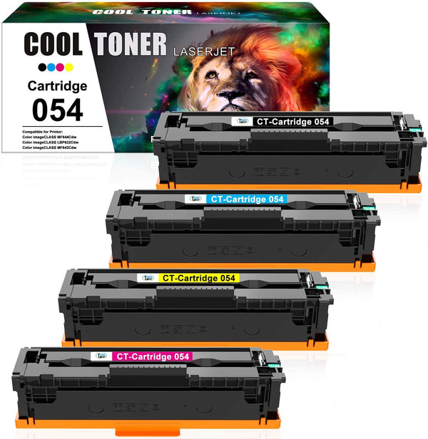 Compatible Toner Cartridge Replacement for Canon Cartridge 054 (KCMY, 4PK)
