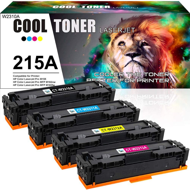 Compatible Toner Cartridge Replacement for 215A W2310A (Black, Cyan, Yellow, Magenta, 4PK)