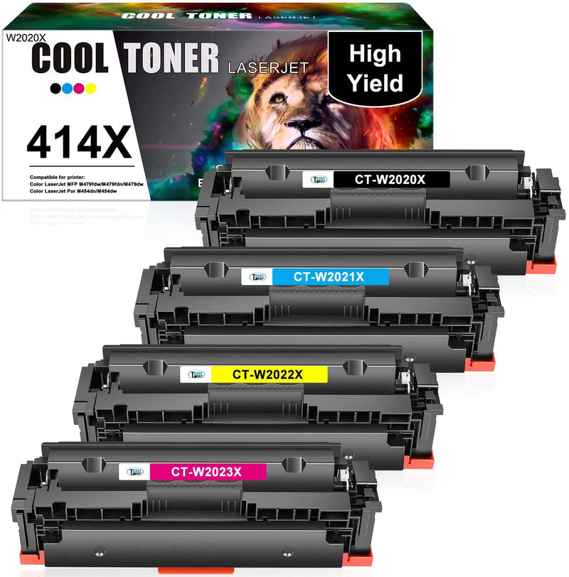 Compatible Toner Cartridge Replacement for HP 414X W2020X (KMCY. 4PK)