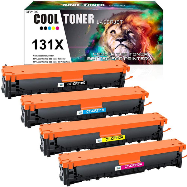Compatible Toner Cartridge Replacement for Canon 131H HP CF210X(4 Pack)