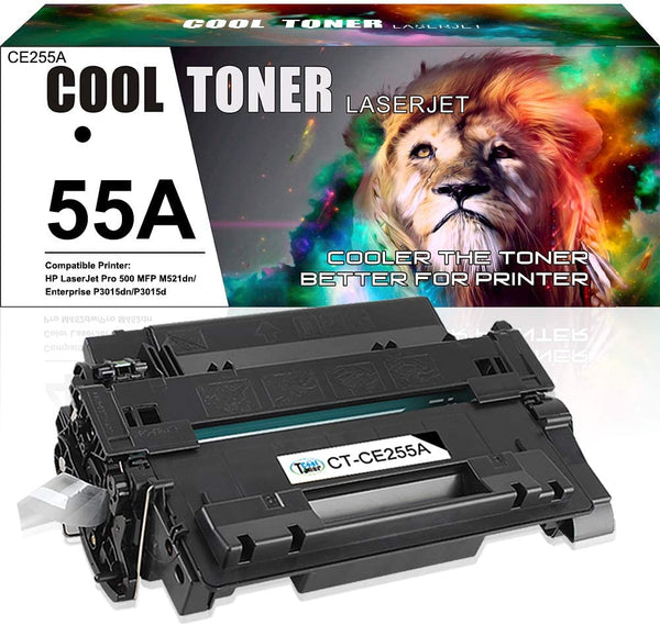 Compatible Toner Cartridge Replacement for HP 55A CE255A 55 255 A (Black, 1Pack)
