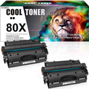 Compatible Toner Cartridge Replacement for HP 80X CF280X  80 280 X (Black, 2PK)