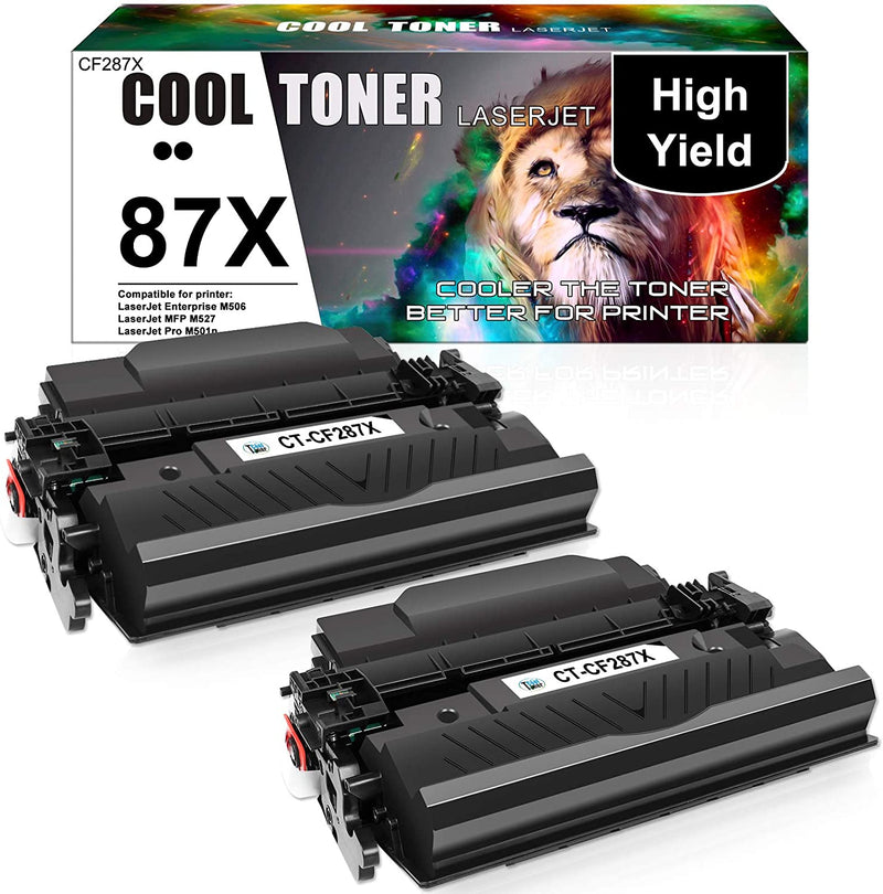 Compatible Toner Cartridge Replacement for HP 87X CF287X 87 287 X (Black, 2PK)