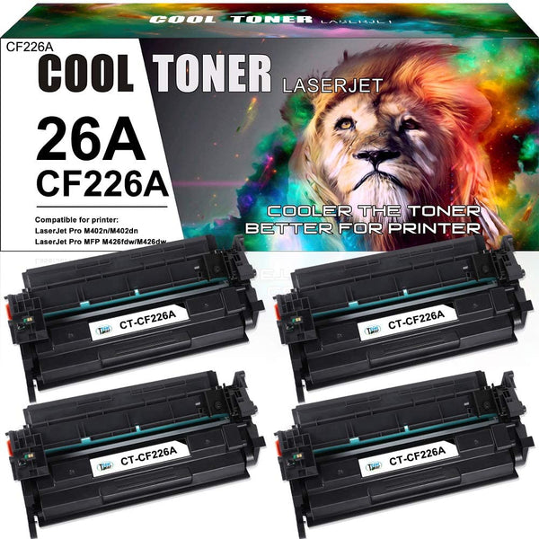 Cool Toner Compatible Toner Cartridge CT-CF226A(4 Pack) for HP LaserJet Pro M402dn MFP M426dw