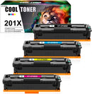 Compatible Toner Cartridge Replacement for HP 201X CF400X 400 201 X (KCMY, 4PK)