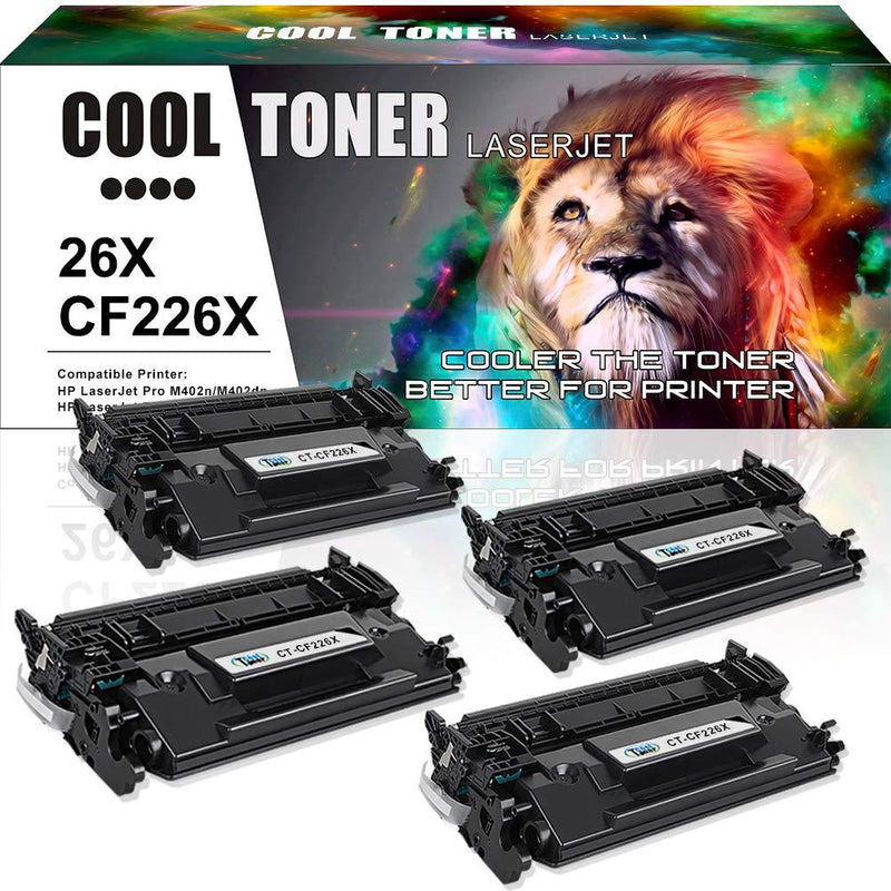Cool Toner Compatible Toner Cartridge CT-CF226X(4 Pack) for HP LaserJet Pro M402dn MFP M426dw