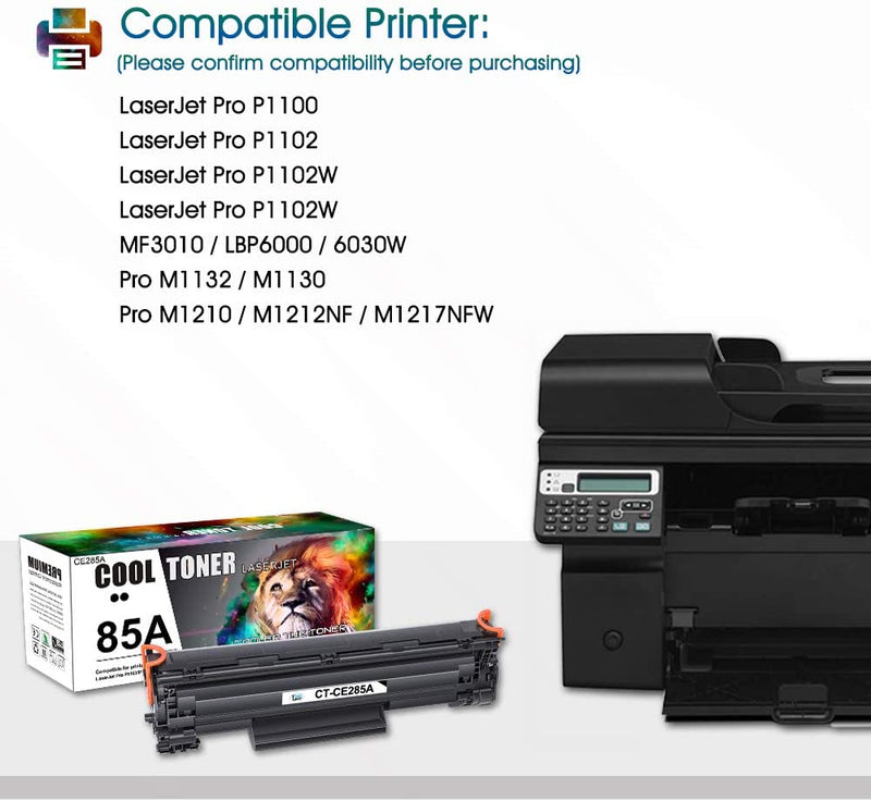 4-Pack Compatible 85A (CE285A) Black Toner Cartridges For HP LaserJet Pro P1102w, P1102, M1132 MFP – 2-Year Warranty