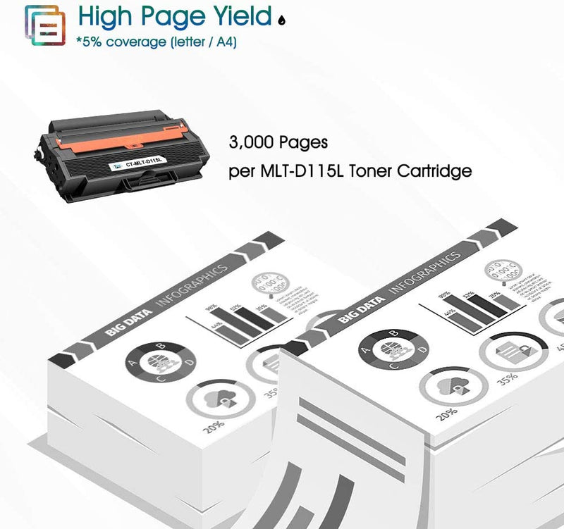 Compatible Toner Cartridge Replacement for Samsung 115L MLT-D115L (Black. 1PK)