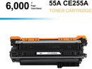 Compatible Toner Cartridge Replacement for HP 55A CE255A 55 255 A (Black, 1Pack)