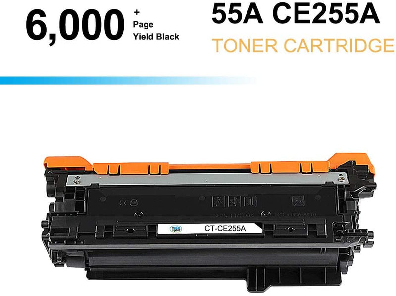 Compatible Toner Cartridge Replacement for HP 55A CE255A 55 255 A (Black, 1Pack)