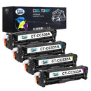 Compatible Toner Cartridge Replacement for 304 304A CC530A CC531A CC532A CC533A (Black, Cyan, Yellow, Magenta, 4PK)
