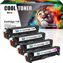 Canon 118 CRG-118 Compatible Toner Cartridge (KCMY, 4PK.)