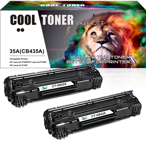 Compatible Toner Cartridge Replacement for HP 35A CB435A 35 435 A (Black, 2 PK)