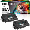 Compatible Toner Cartridge Replacement for HP 55A CE255A 55 255 A (Black, 2PK)