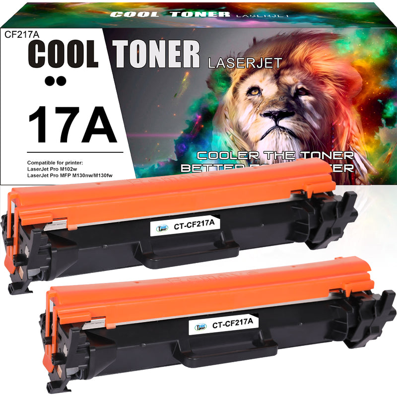 Cool Toner Compatible Toner Cartridge Replacement for HP CF217A (Black,2-Pack)