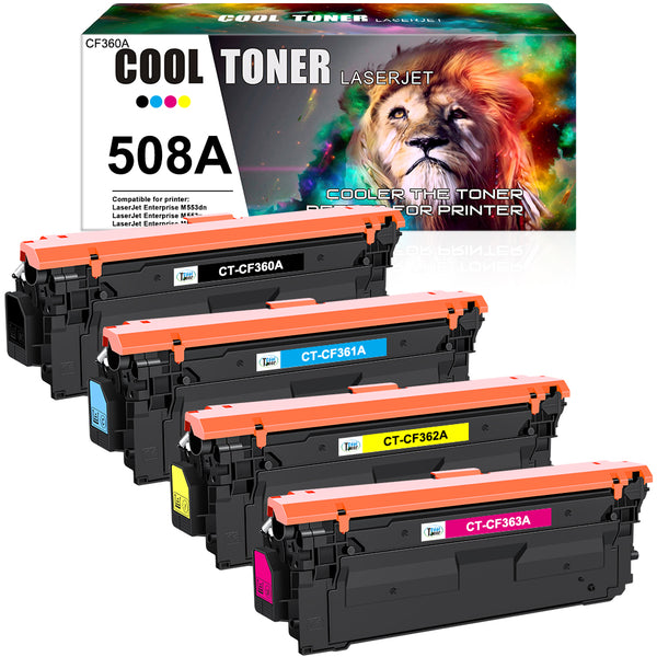 Cool Toner Compatible Toner Cartridge Replacement for HP 508A 508X 508 (Black, Cyan, Yellow, Magenta, 4PK)