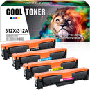 Cool Toner Compatible Toner Cartridge Replacement for HP 312X CF380X 380X (KCMY, 4PK)