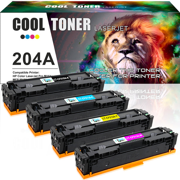 Compatible Toner Cartridge Replacement for HP 204A CF510A-513A(KCMY, 4PK)