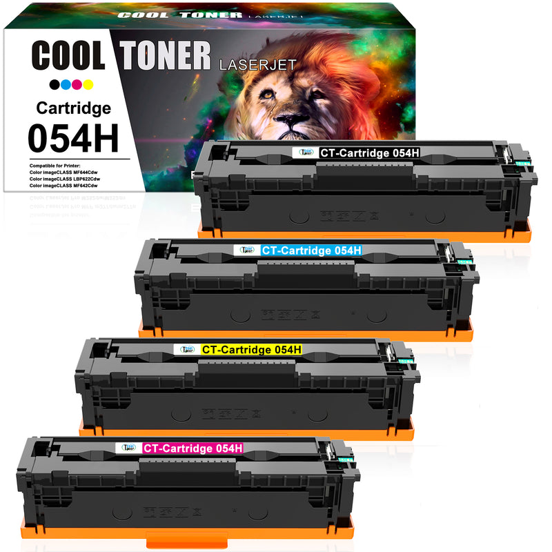 Compatible Toner Cartridge Replacement for Canon Cartridge 054 054H CRG-054H(KCMY, 4PK)