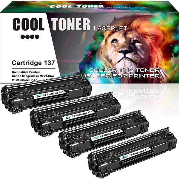 Cool Toner Compatible Toner Cartridge CT-CRG137(4 Pack) for Canon Imag