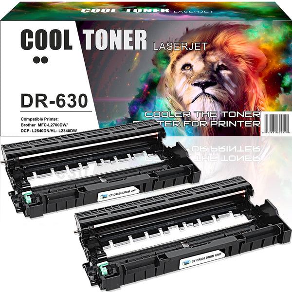 Compatible Brother Drum Unit Replacement for Brother DR630 DR-630 DR 630 (Black, 2PK)