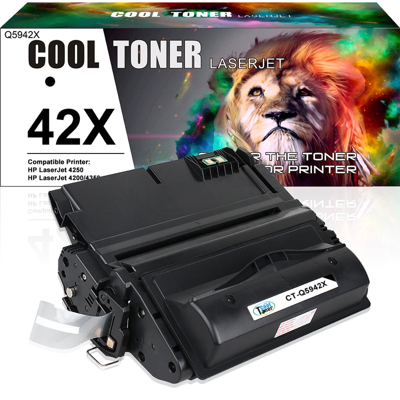 Compatible Toner Cartridge Replacement for HP 42X Q5942X 42A Q5942A 38A Q1338A(Black 1-Pack)