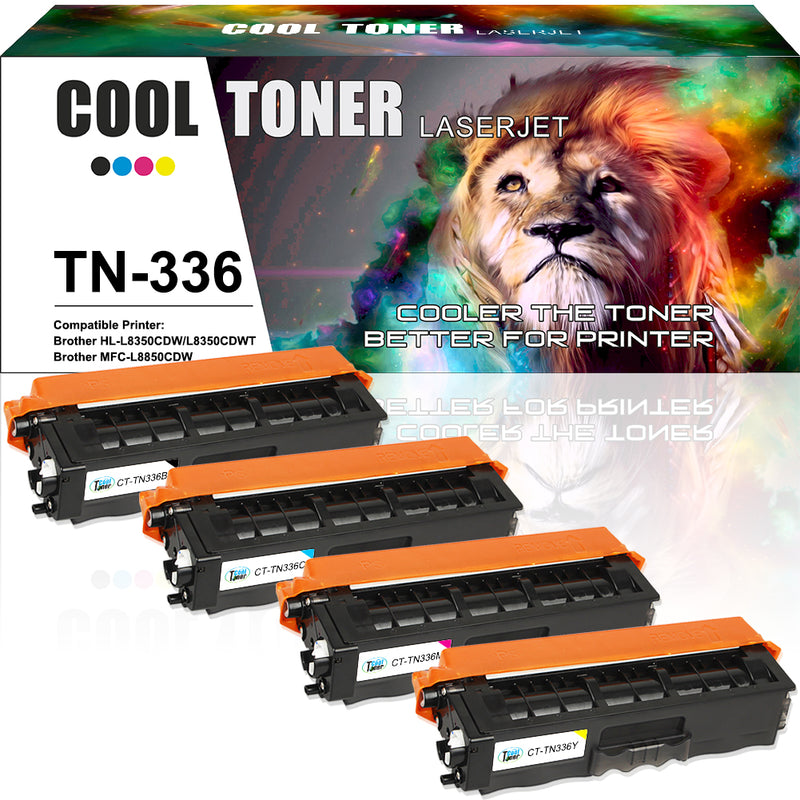 Compatible Toner Cartridge Replacement for Brother TN336 TN-336 TN 336 (Black, Cyan, Yellow, Magenta, 4PK)