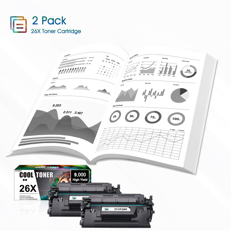 Cool Toner Compatible Toner Cartridge CT-CF226X(2 Pack) for HP LaserJet Pro M402dn MFP M426dw