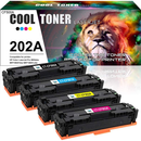 Cool Toner Compatible Toner Cartridge Replacement for HP M281fdw 202A 202X CF500A for HP Laserjet Pro MFP M281fdw M254dw M281cdw M281dw M280nw M254 M281 Printer (Black Cyan Yellow Magenta, 4-Pack)